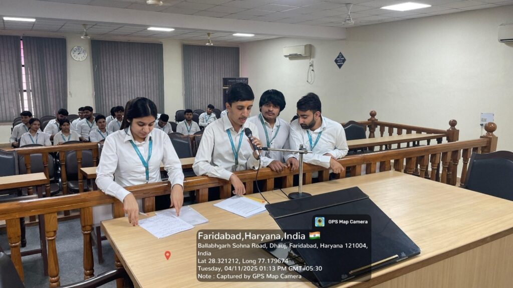 Organized Intra Moot Court Competition on 4th November, 2025